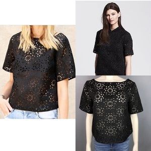 Black Banana Republic Laser Cut Tshirt